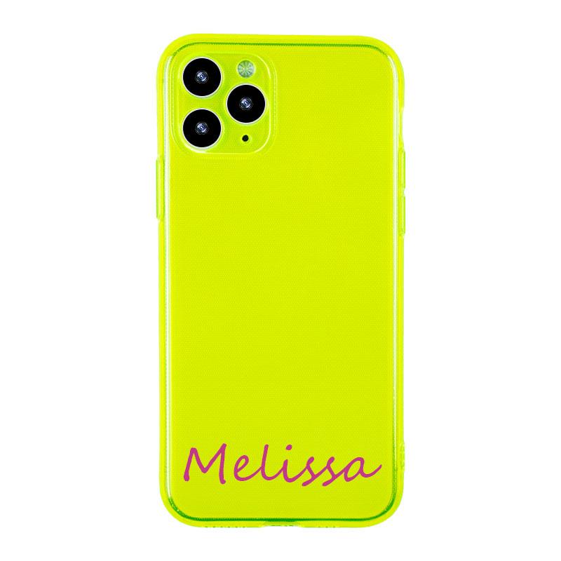 Neon Green Phone Case With Name