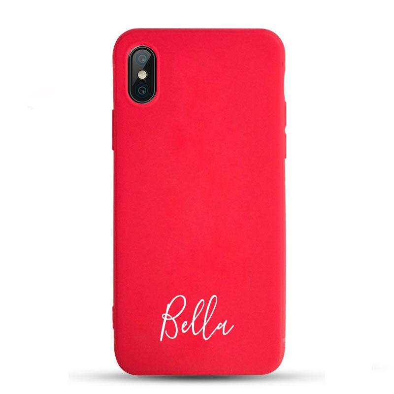 Red Phone Case with Custom Name