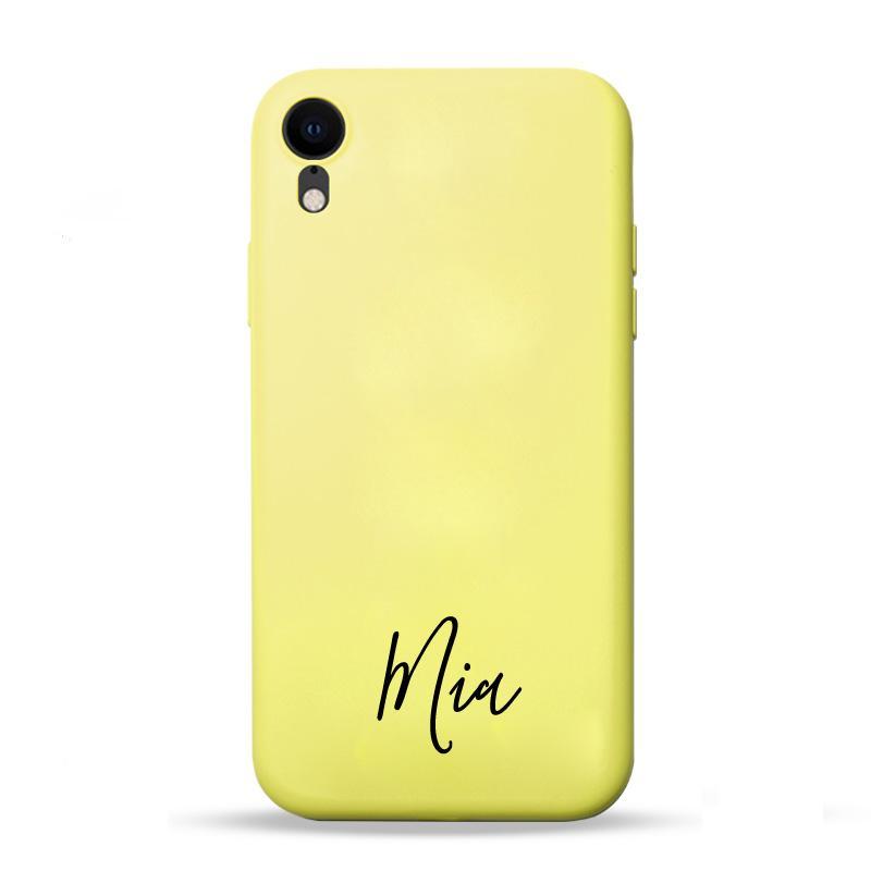 Yellow Phone Case with Custom Name