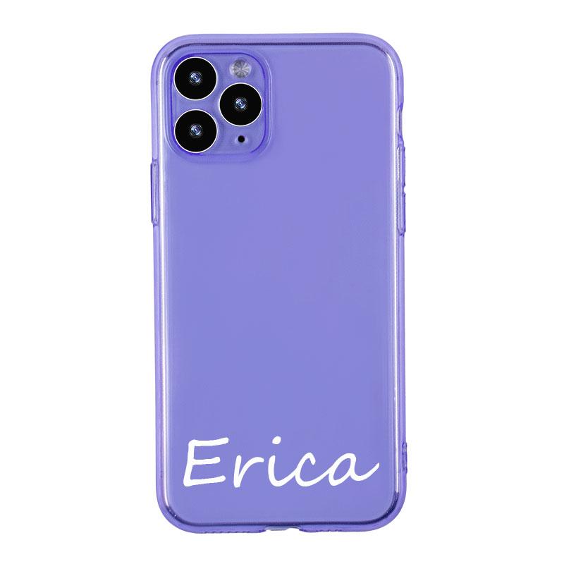 Neon Purple Phone Case With Name