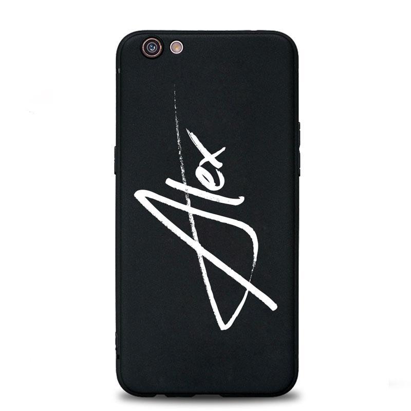 Black Phone Case with No.1 Font Name