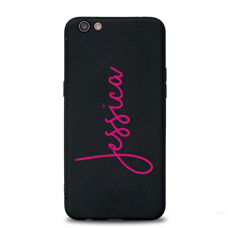 Black Phone Case with No.7 Font Name