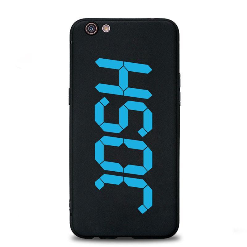 Black Phone Case with No.4 Font Name